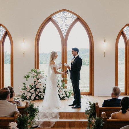 Pure White|Vow Cards (Set of 2) - The Whole Bride