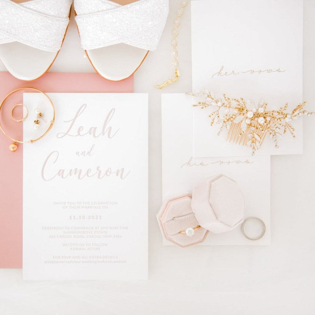 no ribbon|Vow Cards (Set of 2) - The Whole Bride