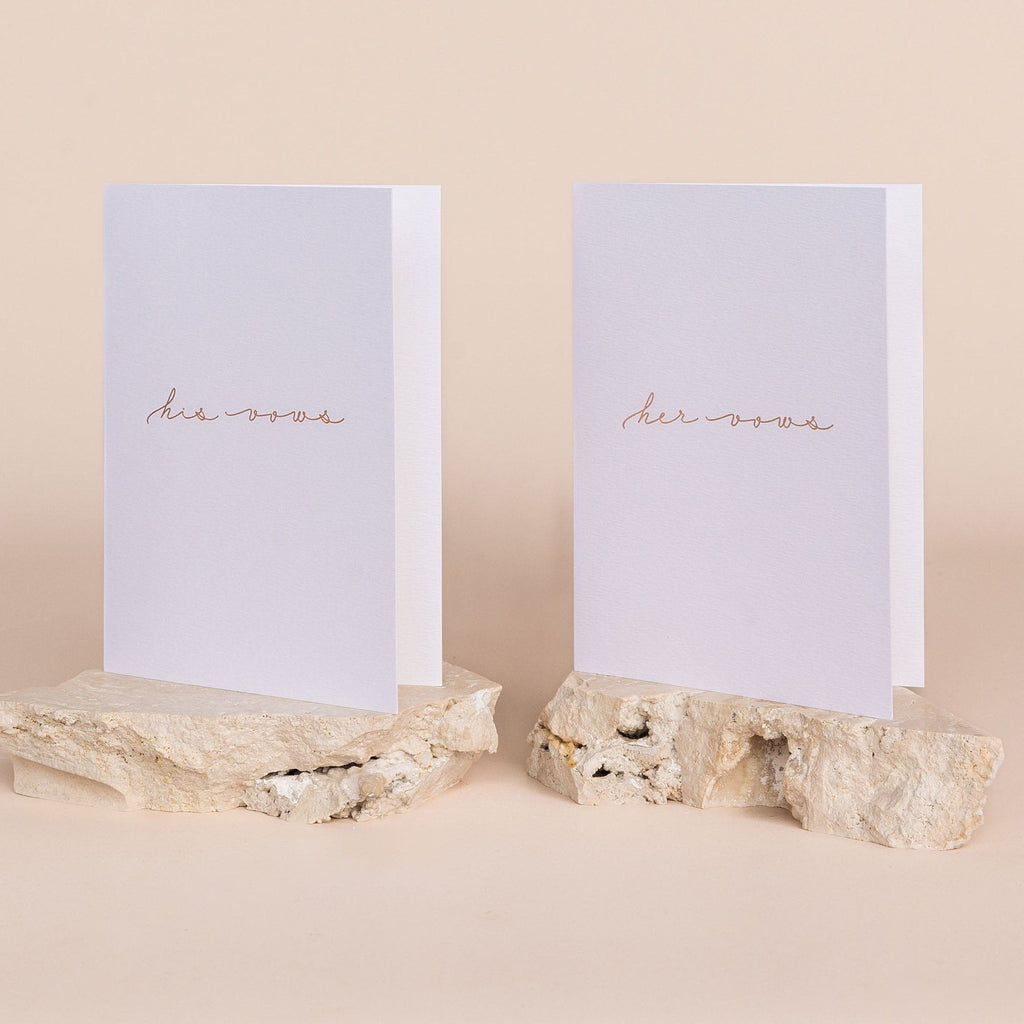 no ribbon|Vow Cards (Set of 2) - The Whole Bride