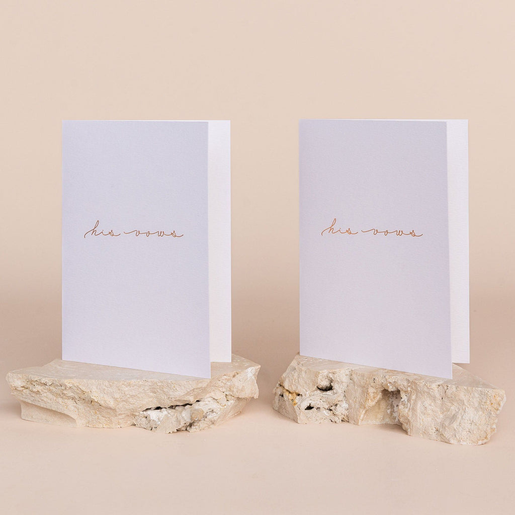 no ribbon|Vow Cards (Set of 2) - The Whole Bride
