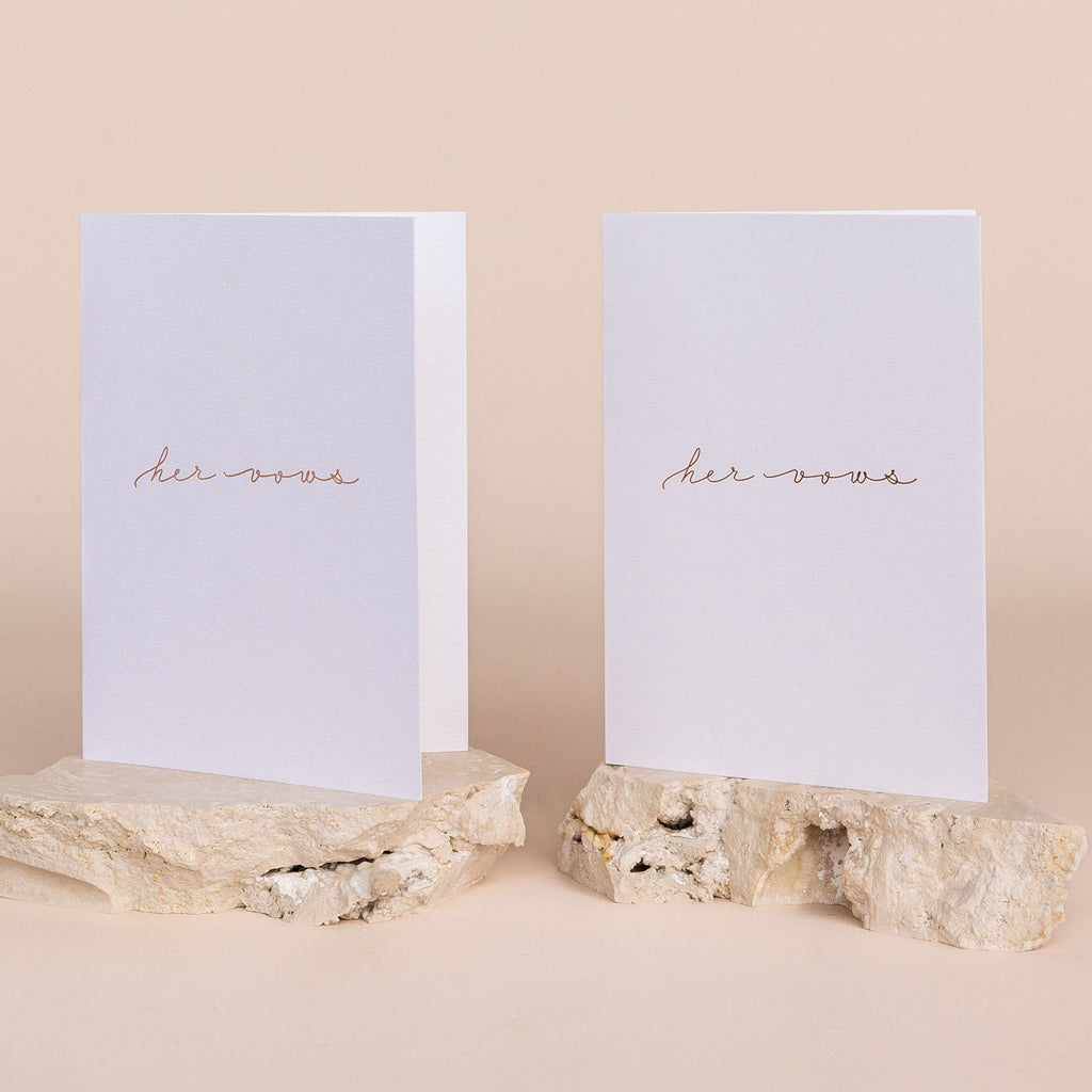 no ribbon|Vow Cards (Set of 2) - The Whole Bride