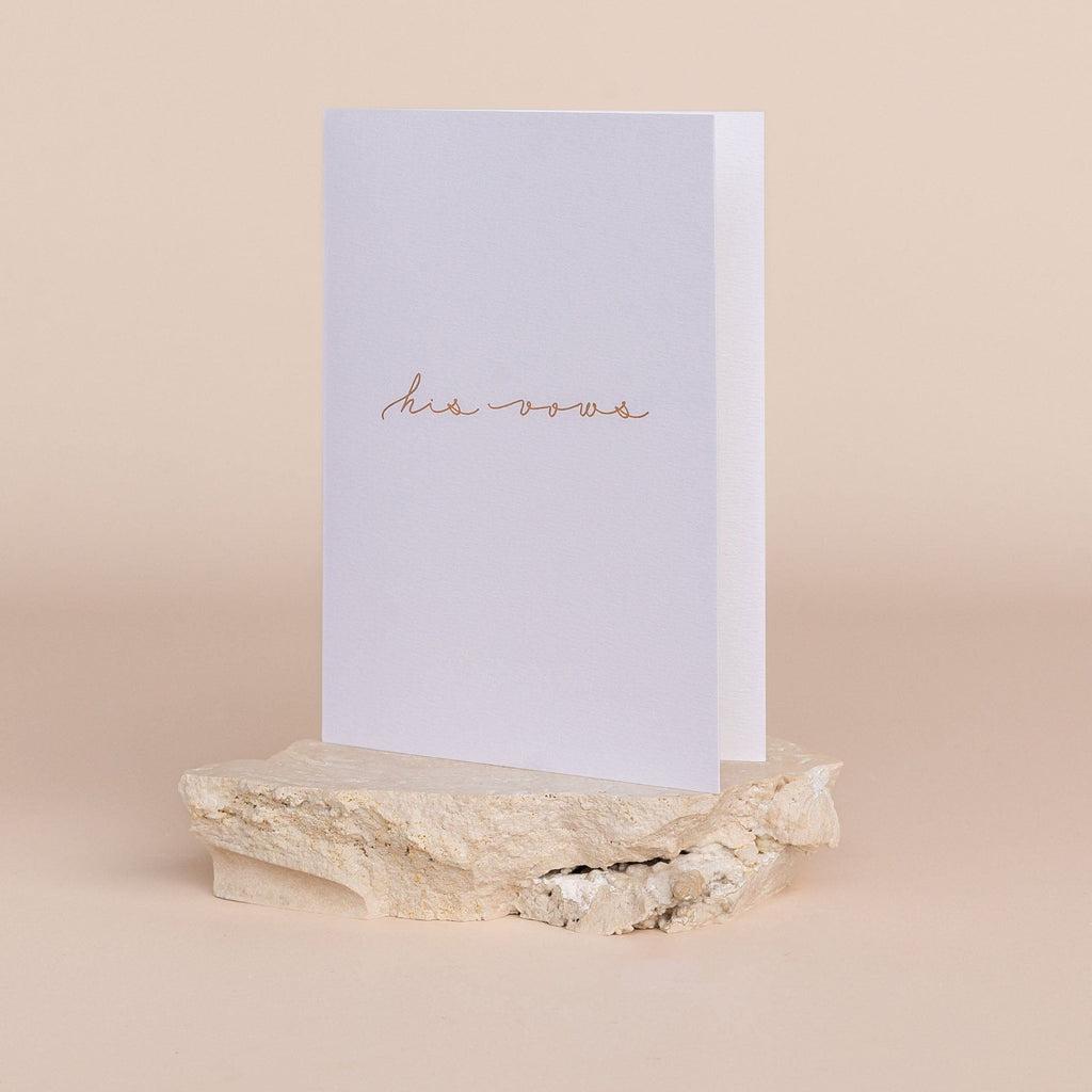 no ribbon|Vow Cards (Set of 2) - The Whole Bride