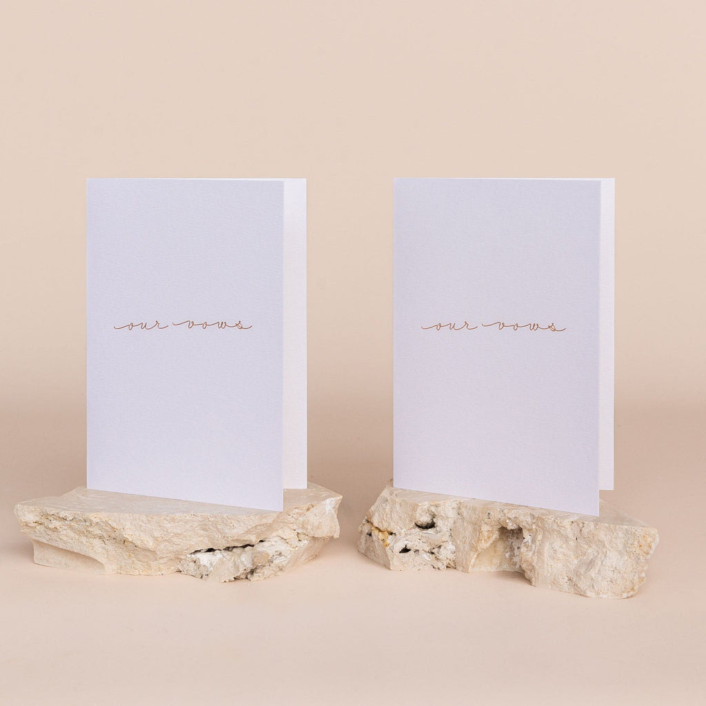 no ribbon|Vow Cards (Set of 2) - The Whole Bride