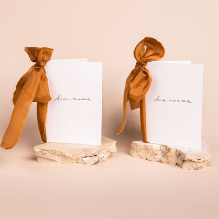 wedding vow cards set of 2 - The Whole Bride