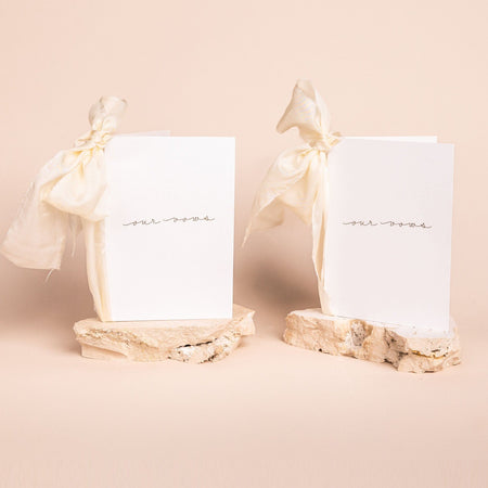 wedding vow cards set of 2 - The Whole Bride