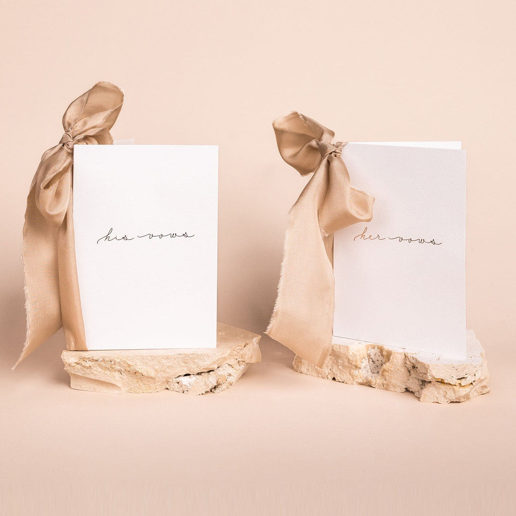 nutmeg|Vow Cards (Set of 2) - The Whole Bride