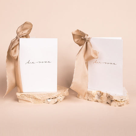 wedding vow cards set of 2 - The Whole Bride