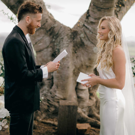 No Ribbon|Vow Cards (Set of 2) - The Whole Bride