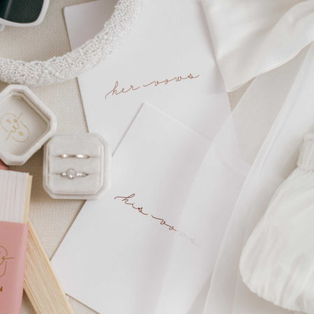 No Ribbon|Vow Cards (Set of 2) - The Whole Bride