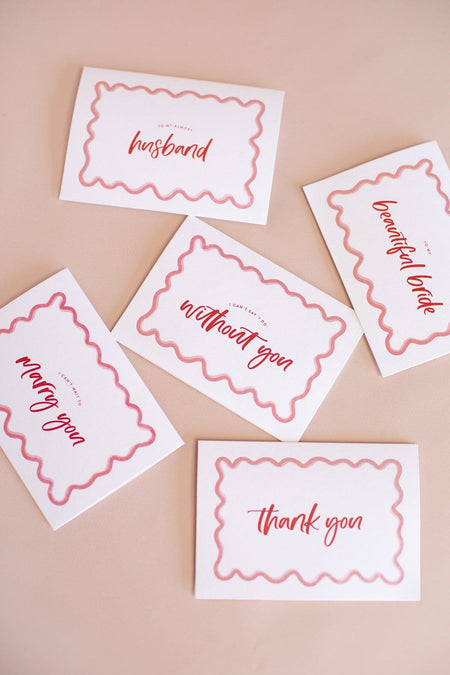 Wavy Card - I can't wait to marry you - The Whole Bride