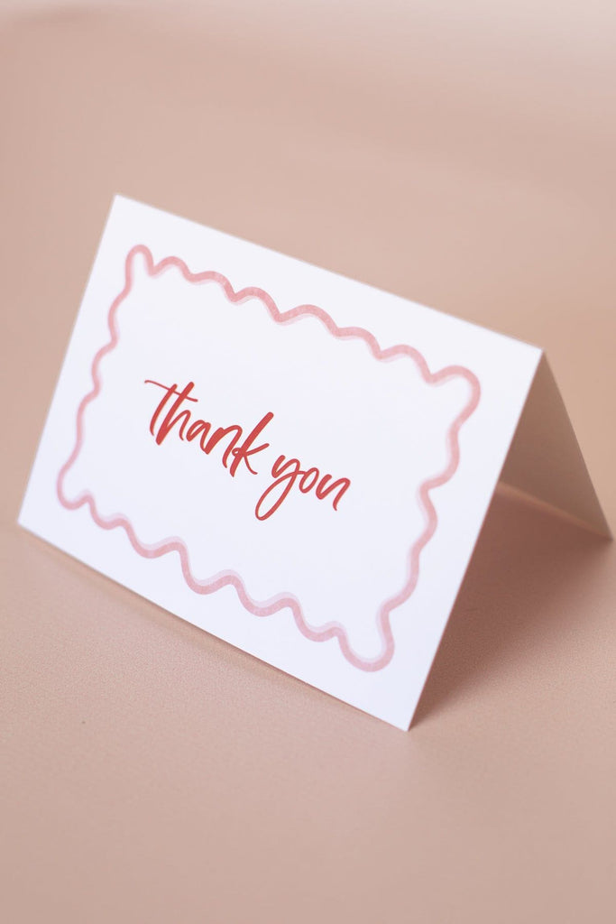 Wavy Card - Thank you - The Whole Bride