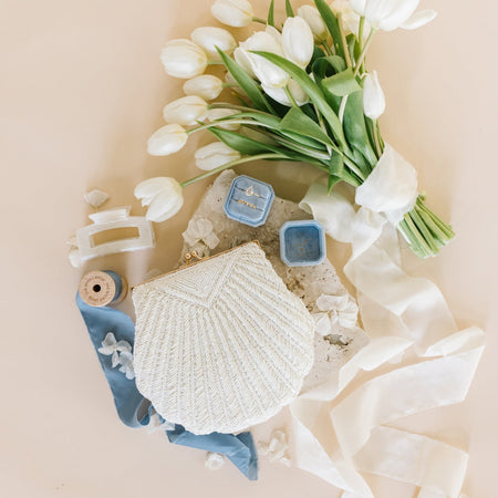 Steel Blue|Silk Bouquet Ribbon - The Whole Bride