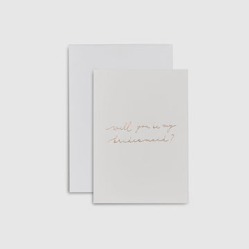  Linen wedding Card - Will you be my bridesmaid? - The Whole Bride
