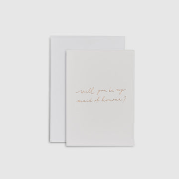 Linen Card - Will you be my maid of honour? - The Whole Bride